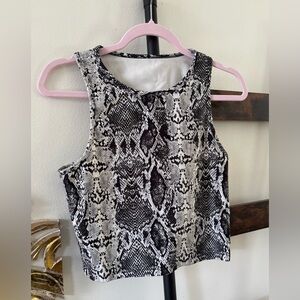Snake Print workout Top